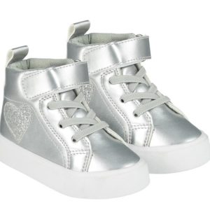 Little A Silver Hi-Top Size 20/3.5