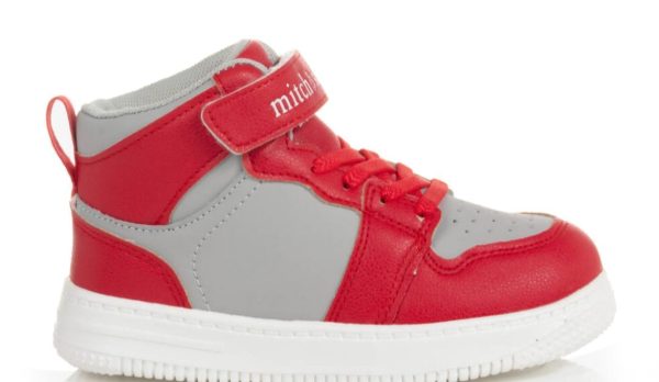 Mitch & Son Red & Grey Hi Tops Size 4, 10 or 11