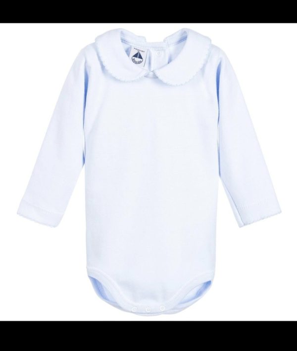 Babidu 1190 Blue Collar Long Sleeve Vest Sizes 1M , 9M or 12M