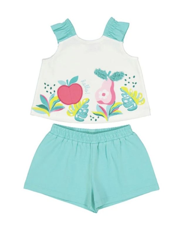 Mayoral 1230 Aqua Summer Shorts Set Size 12M