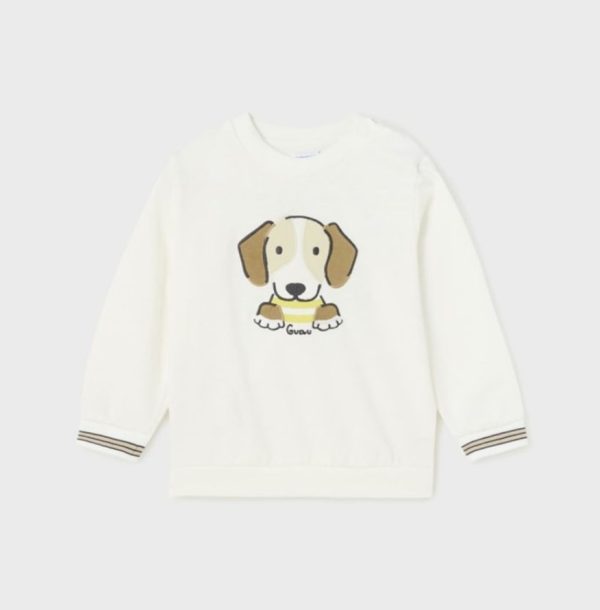 Mayoral 1414 White Summer Doggy Jumper Age 12M