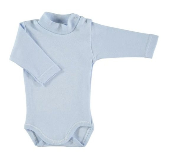 Babidu 1177 Blue Mock Turtleneck Long Sleeve Vest Sizes 1M, 3M or 6M