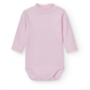 Babidu 1177 Pink Mock Turtleneck Long Sleeve Vest Sizes 1M, 3M or 6M