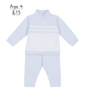 Deolinda 24909 Pale Blue Winter Zipper Jogging Suit Age 4 Years
