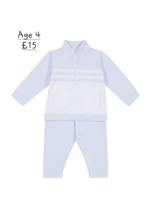 Deolinda 24909 Pale Blue Winter Zipper Jogging Suit Age 4 Years