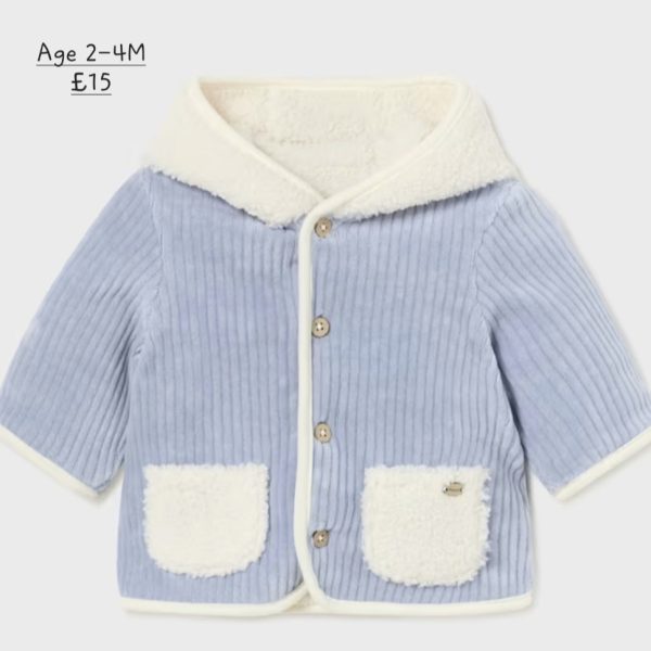 Mayoral 2448 Reversible Corduroy Sheepskin Jacket Age 2M