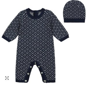 Emile et Rose 2556 Everett Navy Babygrow & Hat Age 3M, 6M or 9M