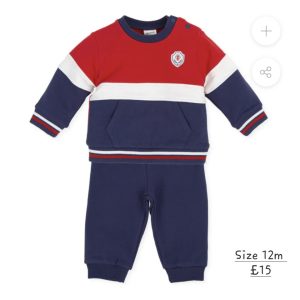 Tutto Piccolo 5593 Summer Navy/Red Tracksuit Size 12M