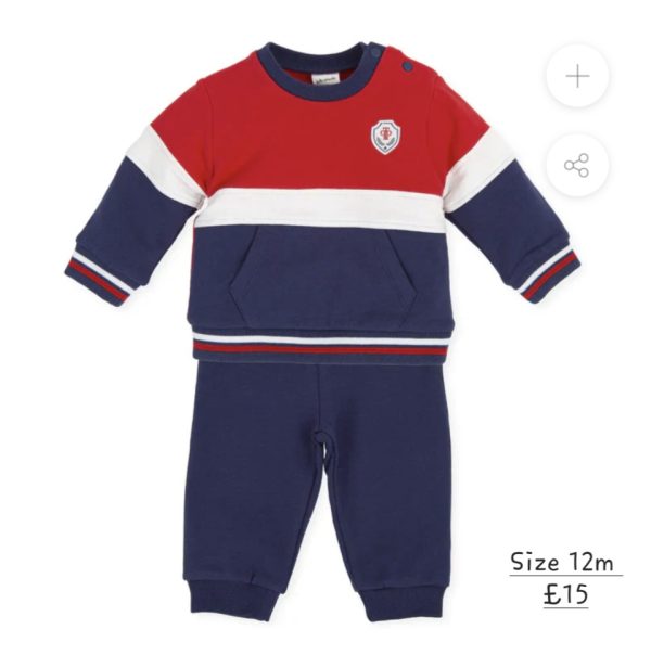 Tutto Piccolo 5593 Summer Navy/Red Tracksuit Size 12M