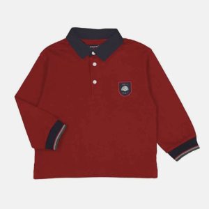 Mayoral 2168 Red Long Sleeve Polo Size 18M or 24M