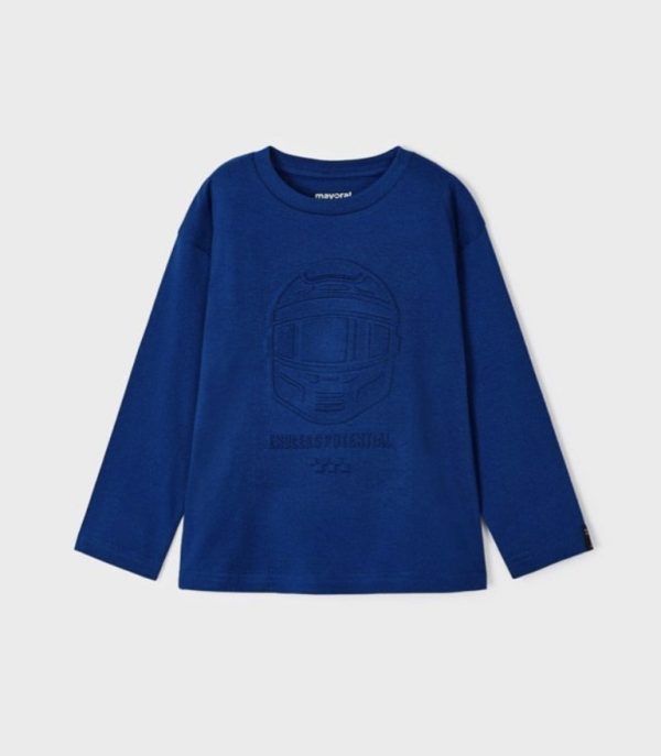 Mayoral 4020 Royal Blue Long Sleeve T-Short Age 4 Years