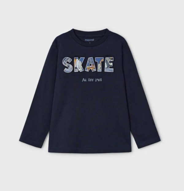 Mayoral 4050 Navy Long Sleeve T-Short Age 3, 4 or 6 Years