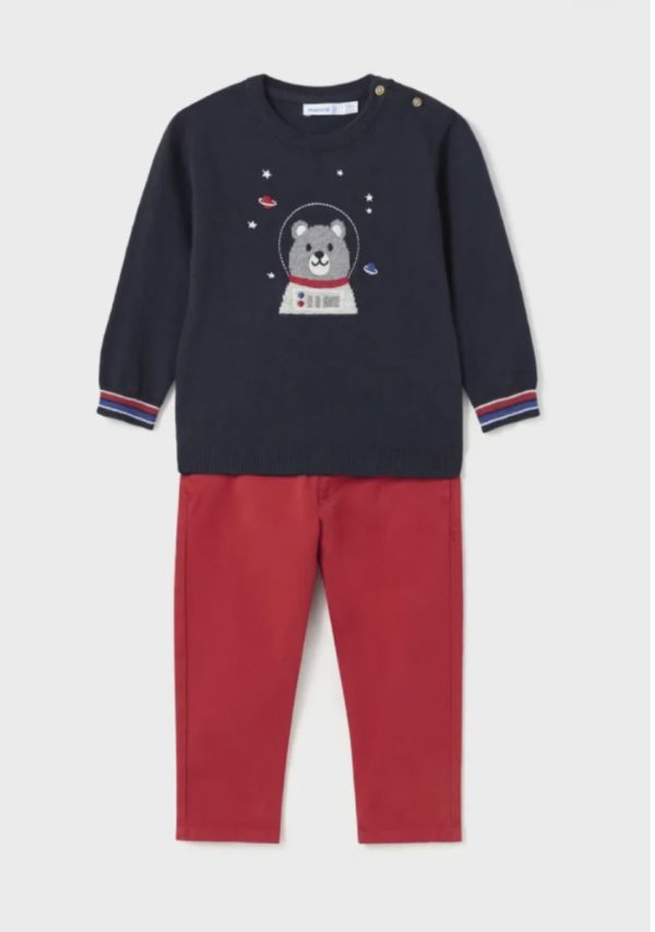 Mayoral 2544 Astronaut 2 Piece Chino Set Age 18M or 24M