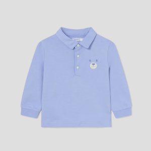 Mayoral 2184 Blue Long Sleeve Polo Size 12M