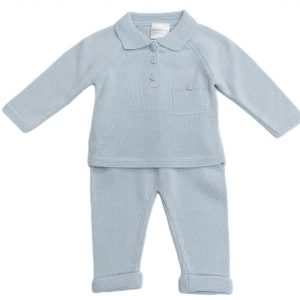 Pex 0935 Oliver Blue Knitted Trouser Suit Sizes 3, 6, 9, 12 or 18M