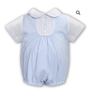 Sarah Louise 013564 White & Blue Summer Romper
