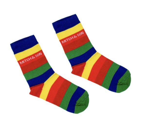 Mitch & Son Vidal Rainbow Socks 2 Pack Age 5-6 Years