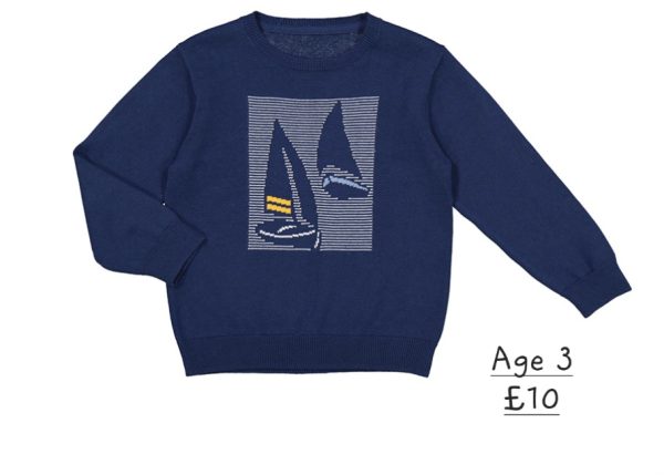Mayoral 3347 Summer Boats Navy Jumper Age 3