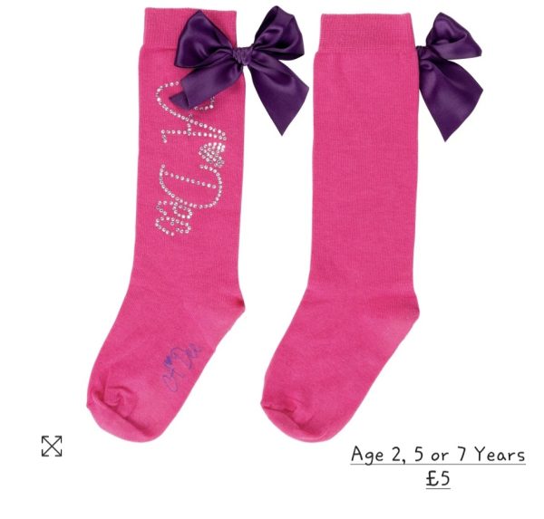 ADee Tate Diamante Knee High Socks Age 2-3, 5-6 or 7-8 Years