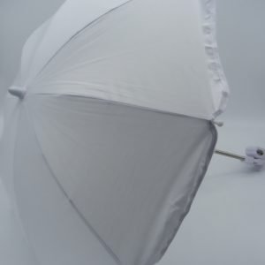 Pesci 023W White Poly/Cotton Parasol