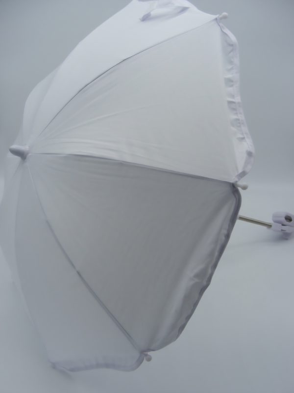 Pesci 023W White Poly/Cotton Parasol