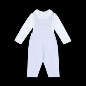 Deolinda 25726 Blue Long Sleeved Dungaree Set Preorder Exp End of August
