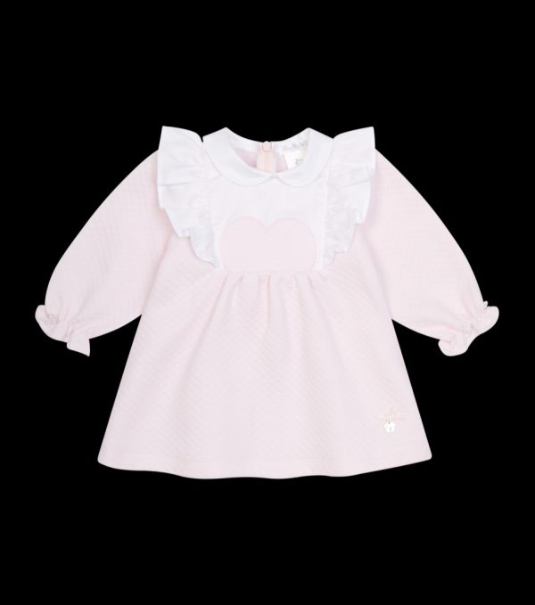 Deolinda 25408 Baby Pink Hearts & Stars Winter Dress Preorder Exp End of August