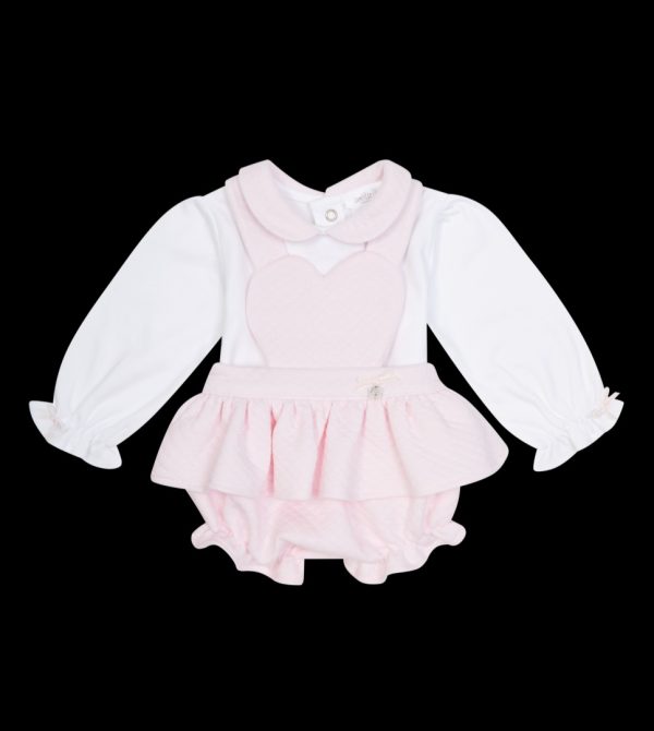 Deolinda 25711 Pink & White Bloomers Set Preorder Exp End of August