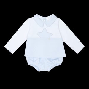 Deolinda 25712 Blue & White Bloomers Set Preorder Exp End of August