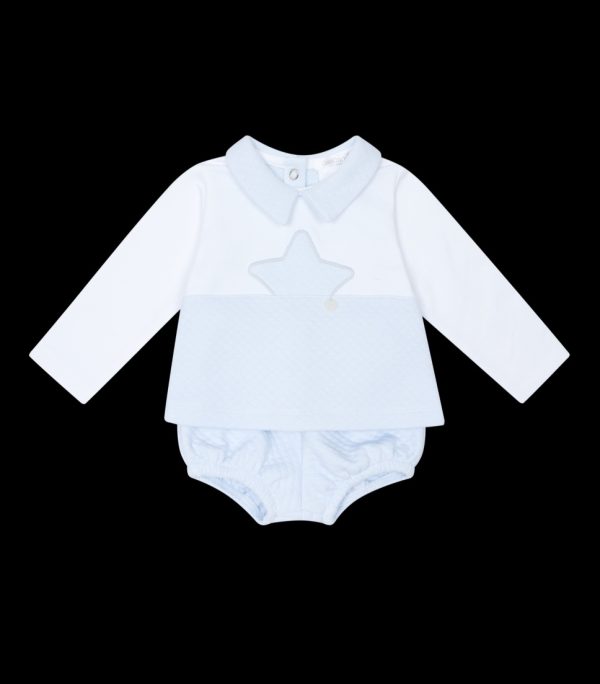 Deolinda 25712 Blue & White Bloomers Set Preorder Exp End of August