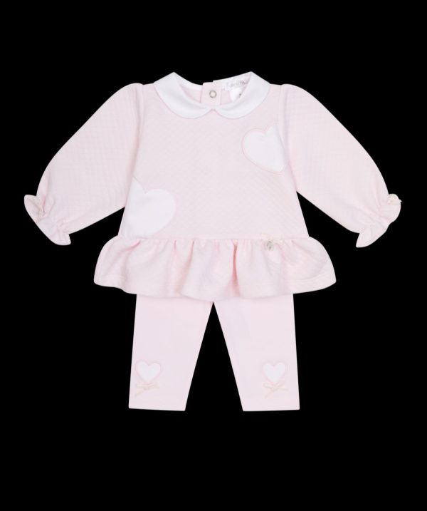 Deolinda 25715 Baby Pink Hearts & Stars Leggings Set Preorder Exp End of August