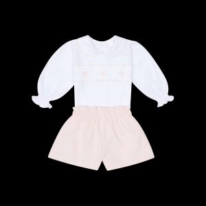 Deolinda 25608 Pale Pink Winter Shorts Set Preorder Exp End of August