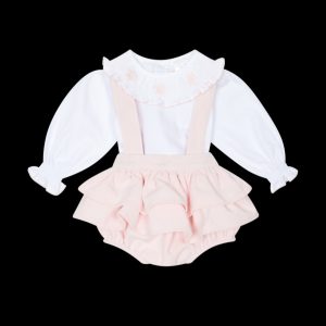Deolinda 25609 Pink & White Bloomers Set Preorder Exp End of August