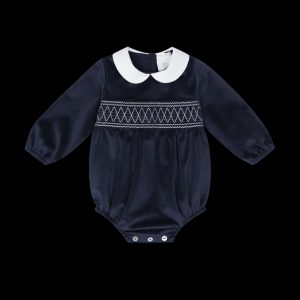 Deolinda 25508 Napoli Girl's Navy Romper Preorder Exp End of August