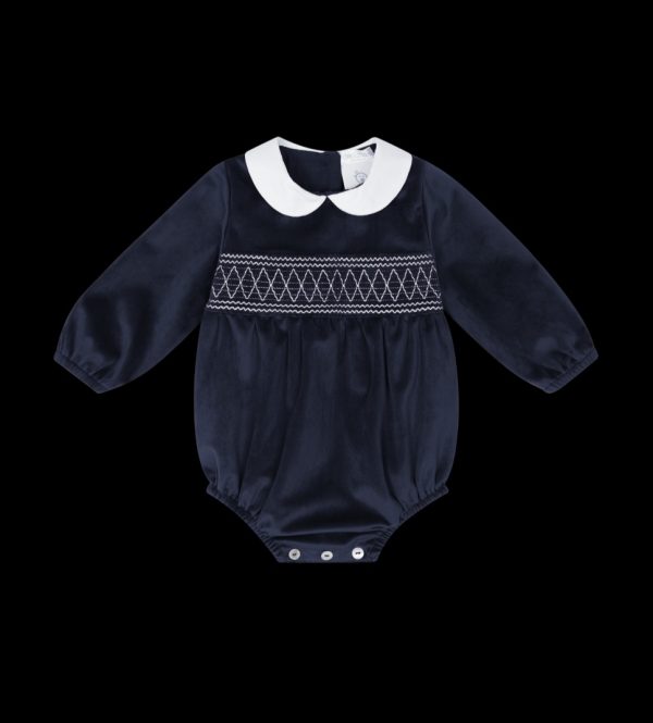 Deolinda 25508 Napoli Girl's Navy Romper Preorder Exp End of August