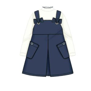 Mayoral 4440 Navy Winter Swan Pinafore Dress Preorder Exp End August