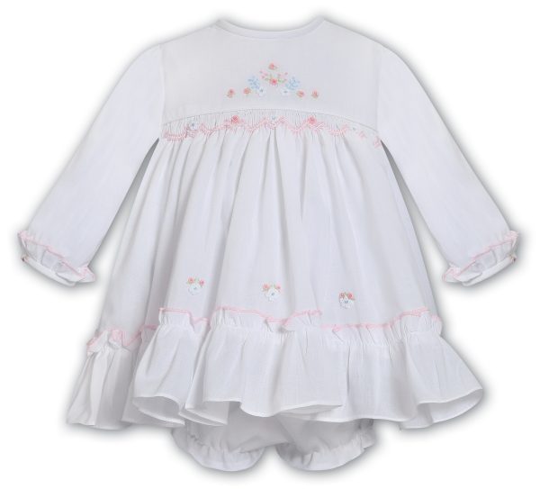 Sarah Louise 013693 White Winter Dress & Pants (Preorder Expected End of August)