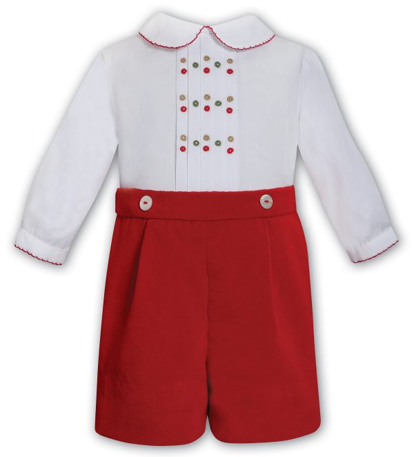 Sarah Louise 013788 White/Red Winter 2 Piece Set (Preorder Expected End of August)