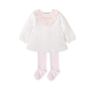 Tutto Piccolo 2289 Pink Winter Dress & Tights Preorder Due 31/08