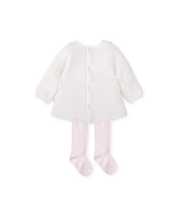 Tutto Piccolo 2289 Pink Winter Dress & Tights Preorder Due 31/08 - Image 3