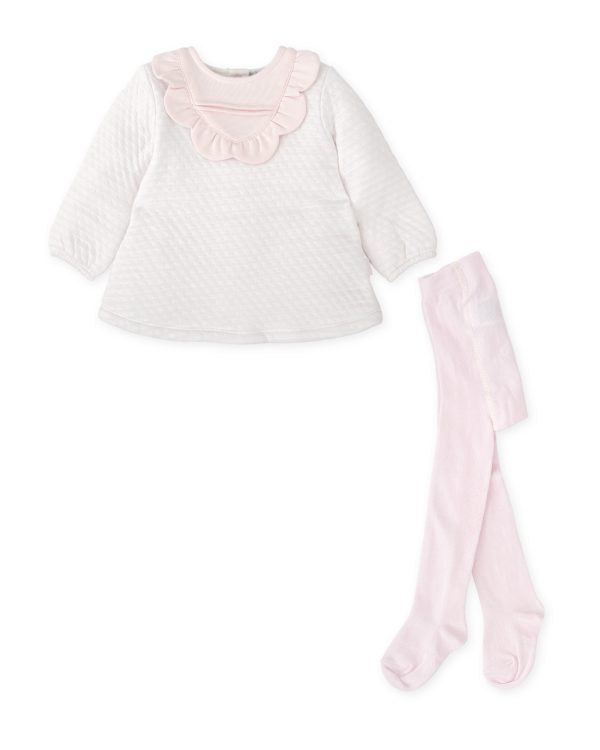 Tutto Piccolo 2289 Pink Winter Dress & Tights Preorder Due 31/08 - Image 4