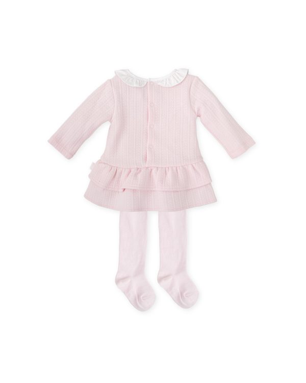 Tutto Piccolo 2290 Pink Winter Dress & Tights Preorder Due 31/08 - Image 4