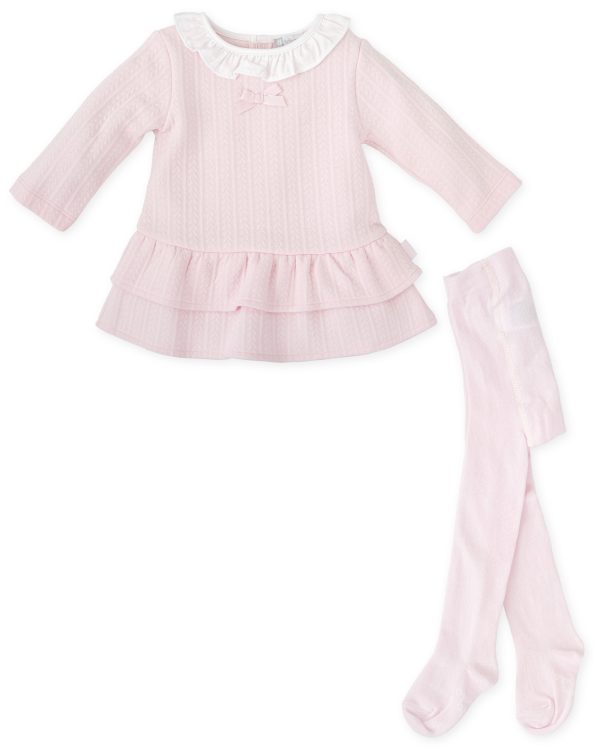 Tutto Piccolo 2290 Pink Winter Dress & Tights Preorder Due 31/08 - Image 3