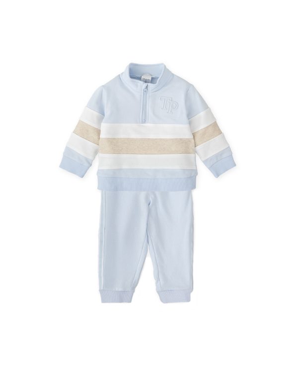 Tutto Piccolo 2711 Sky Blue Winter Half Zip Tracksuit Preorder Due 31/08