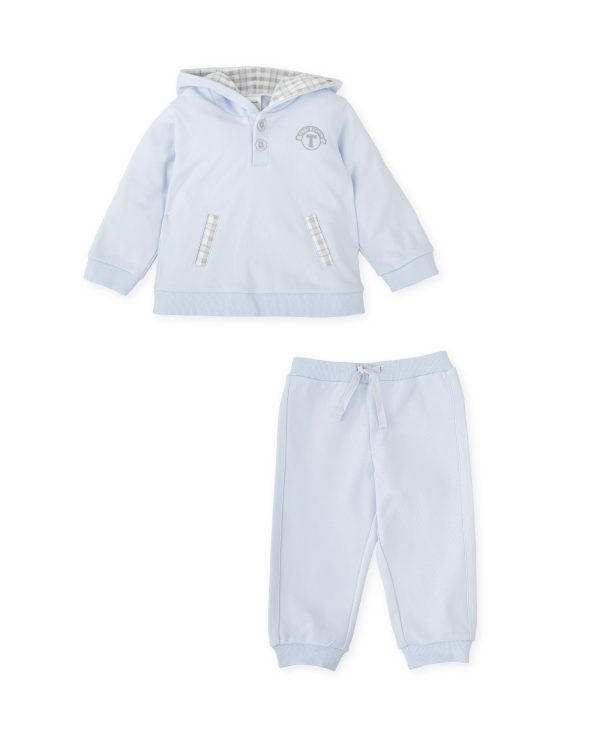 Tutto Piccolo 2714 Sky Blue Winter Hooded 2 Piece Set Preorder Due 31/08 - Image 3