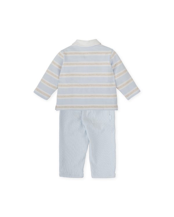 Tutto Piccolo 2716 Sky Blue Winter Polo Shirt Set Preorder Due 31/08 - Image 4