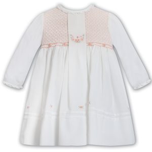 Sarah Louise c7002z Ivory/Peach Winter Dress (Preorder Expected End of August)