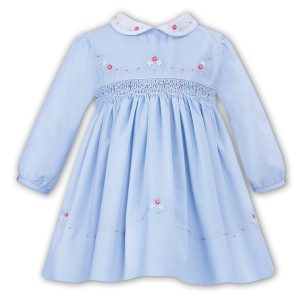 Sarah Louise c7100ZL Blue/White Winter Dress (Preorder Expected End of August)