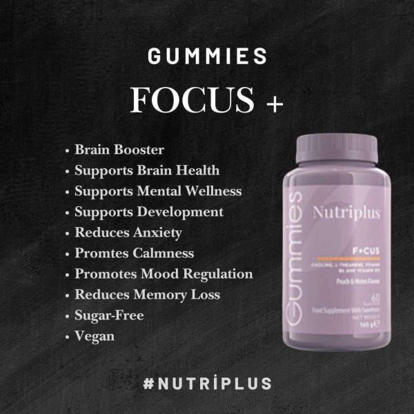 Nutriplus Focus Gummies by Farmasi - Daily Supply of Cognitive Function & Mental Clarity
