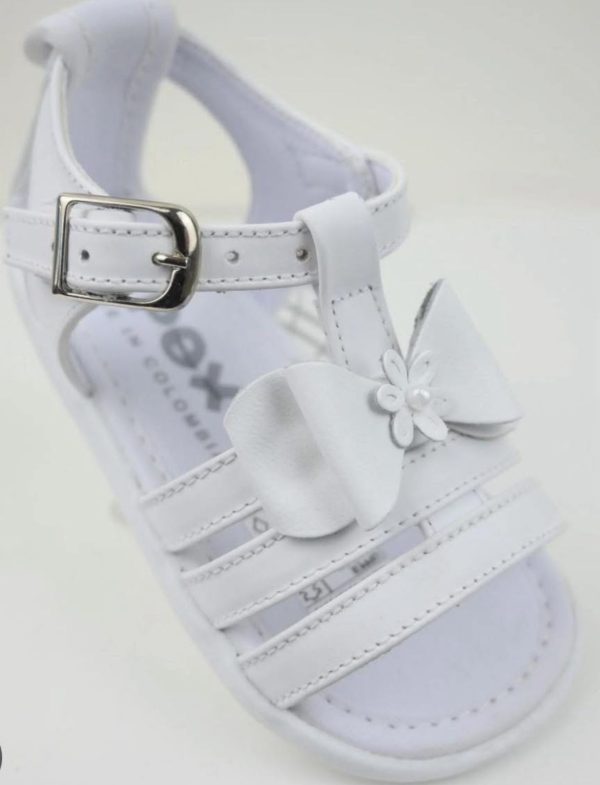 Pex Celeste White Leather Summer Sandal Sizes 18/2, 19/3 or 22/5